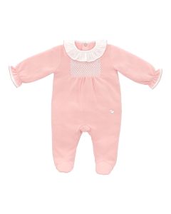 Martin Aranda Baby Girls Pink Frill Babygrow
