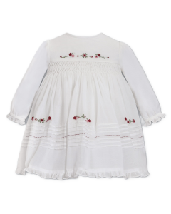 Sarah Louise Ivory And Burgundy Dress WS25