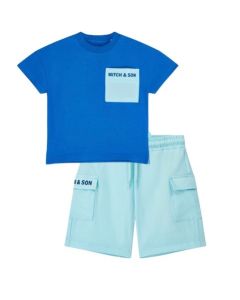 Mitch & Son 'Hayes' nylon pocket t-shirt & cargo shorts set