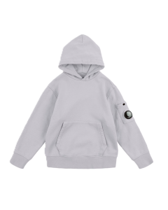 CP COMPANY Boys Grey Lens Over-The-Head Hoodie WS25