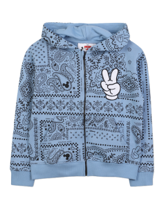 MARC JACOBS Boys Blue MIckey Mouse Paisley Hooded Cardigan WS25