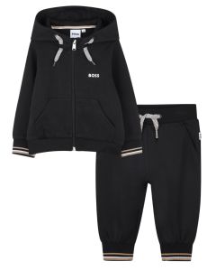 BOSS BABY Boys Black Zip-Up Hooded Tracksuit WS25