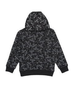 Balmain Kids Cotton Label Print Hoodie WS25
