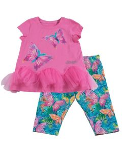 Daga Girls Pink Paradise Tunic & Cycling Short Set SS25