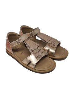 Shoo Pom Girls Copper Sandals With Fringe Detail