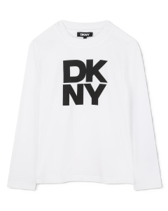 DKNY Boys White Long Sleeve Top WS25