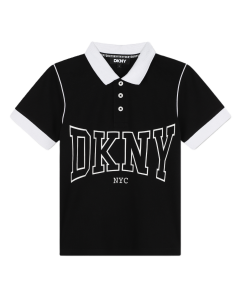 DKNY Boys Two-Tone Buttoned Polo Shirt WS24
