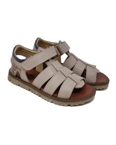 Gbb Boys "Pathe" Beige Velcro Buckle Sandals