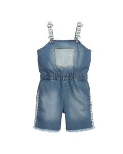 Guess Older Girls Blue Logo Denim Dungarees