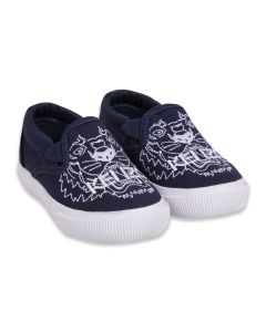 Kenzo Kids Blue Canvas Trainers
