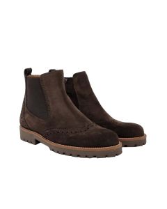 Beberlis Dark Brown Suede Chelsea Boot