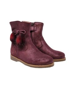 Beberlis Burgundy Suede Ankle Boots