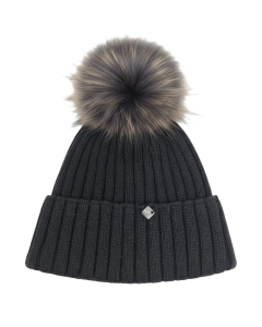 Jamiks Girls Dark Blue Wool Pom-Pom Hat WS25