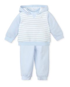 Tutto Picolo Pale Blue Striped Tracksuit Set WS24
