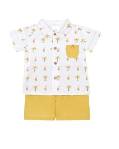 Deolinda Yellow Pineapple Shorts Set