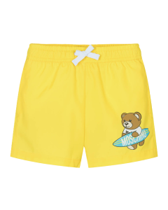 Moschino Boy's Yellow Surfboard Swim Shorts