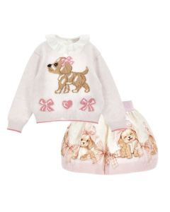 Monnalisa Baby Girls Puppy Dog Set