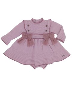 Rahigo Baby Girls Pink and Dusky  Knit Dress WS25