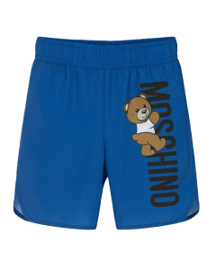 Moschino Victoria Blue Climbing Teddy Bear Swim Shorts