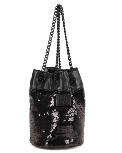 DKNY Girls Black Sequin Bag WS25