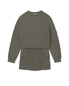 Mayoral Older Girls Khaki Skirt and Hoody Set WS25