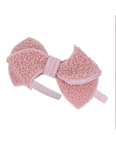 Daga Pink Fluffy Bow Headband WS25