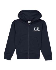 CP COMPANY Boys Goggle Dark Navy Full-Zip Hoodie WS25