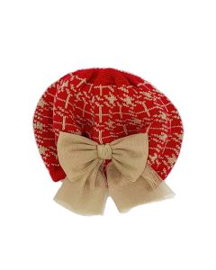 Rahigo Girls Red/Camel Beret