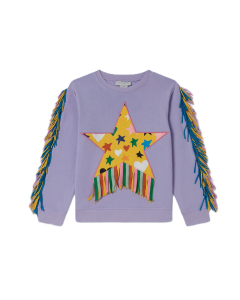 Stella McCartney Girls Purple Star Sweatshirt SS25