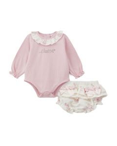 Little A 'Josephine' Pink Cupcake Jam Pant Set WS25