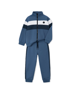 Mayoral Boys Steel Blue And Cream Tracksuit Set WS25