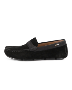 BOSS Boys Black Suede & Leather Moccasin Loafer WS25