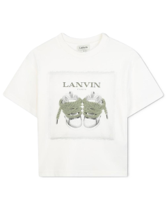 Lanvin Boys Off White Iconic Trainer T-Shirt WS25
