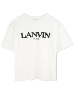 Lanvin Boys Off White Logo T-Shirt WS25