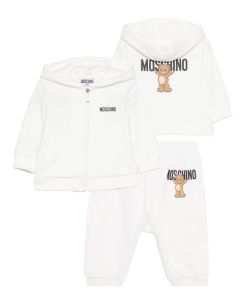 Moschino Ivory Cotton Teddy Bear Logo Tracksuit WS2025