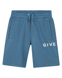 Givenchy Boys Blue 4G Logo Cotton Jersey Shorts SS25