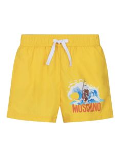 Moschino Boys Yellow Surf Bear Swim Shorts SS25