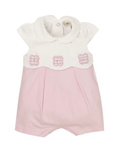 Everything Must Change Pink & White Applique Flowers Shortie