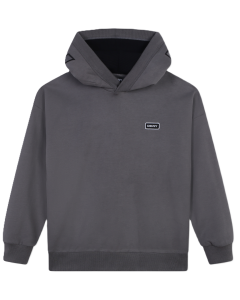 DKNY Boys Charcoal Grey Hooded Cotton Sweatshirt WS24