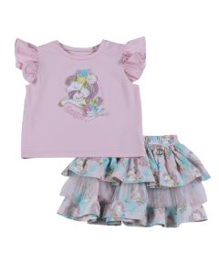 Daga Girls Unicorn Pink T-Shirt and Skirt Set