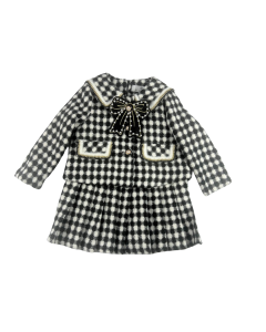 Beau KiD Girls Black Check Dress Set