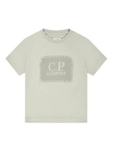 C.P. Company Boys Stitch Logo T-Shirt In London Grey WS25