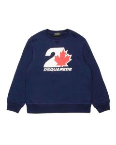 Dsquared2 Kids Navy Maple Leaf Logo Sweatshirt WS24