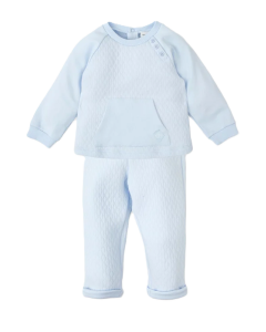 Tutto Piccolo Boys Blue Quilted 2 Piece Set WS24