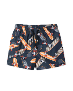 Mayoral Boy Brown Skateboard Print Swimming Shorts SS25