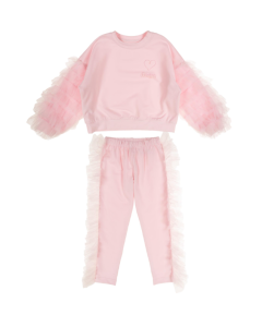 Daga Pink Ruffles Top And Legging Set WS24