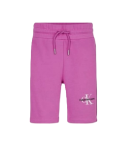 Calvin Klein Jeans Girls White Logo Lucky Pink Cycling Shorts