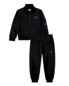 CP COMPANY Boys Black Fleece Tracksuit WS25
