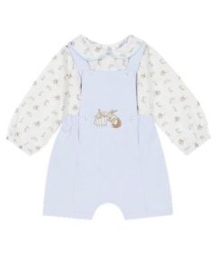Deolinda Boy's Bunny Rabbit Dungaree And Shirt Set WS24