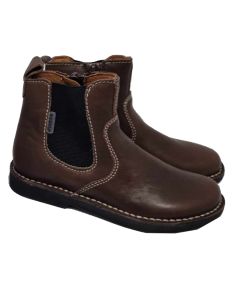 Ricosta Boys "Denis" Brown Leather Chelsea Boots